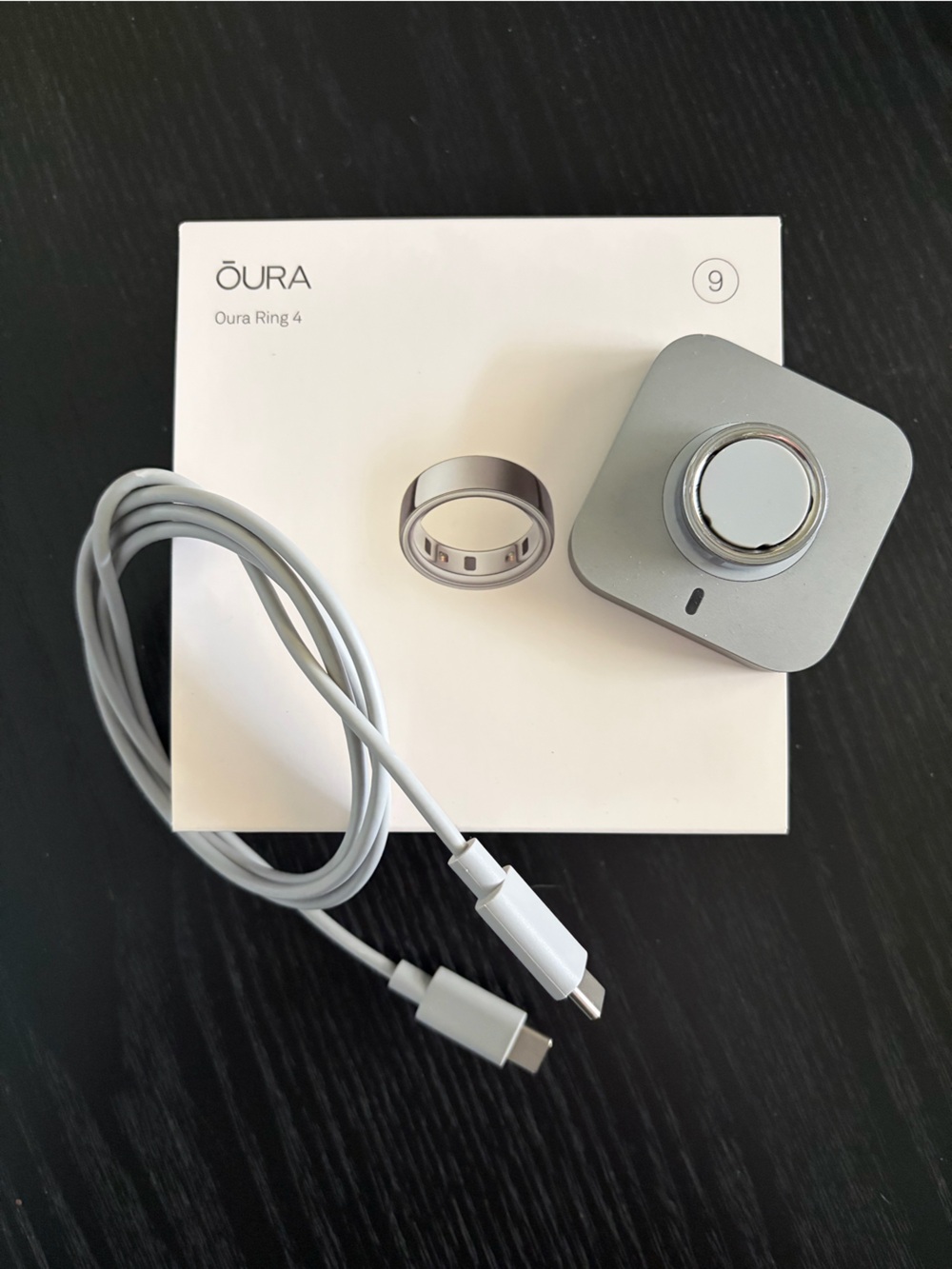 Oura Ring - Gen 4 Silver - Size 9